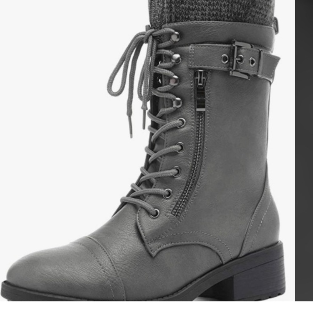 Gray winter boots